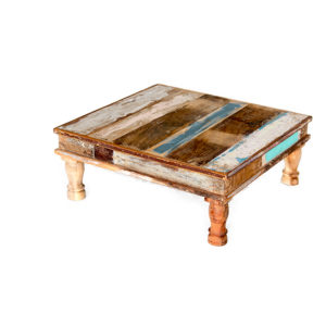C-020 Recycled wood low coffee table L