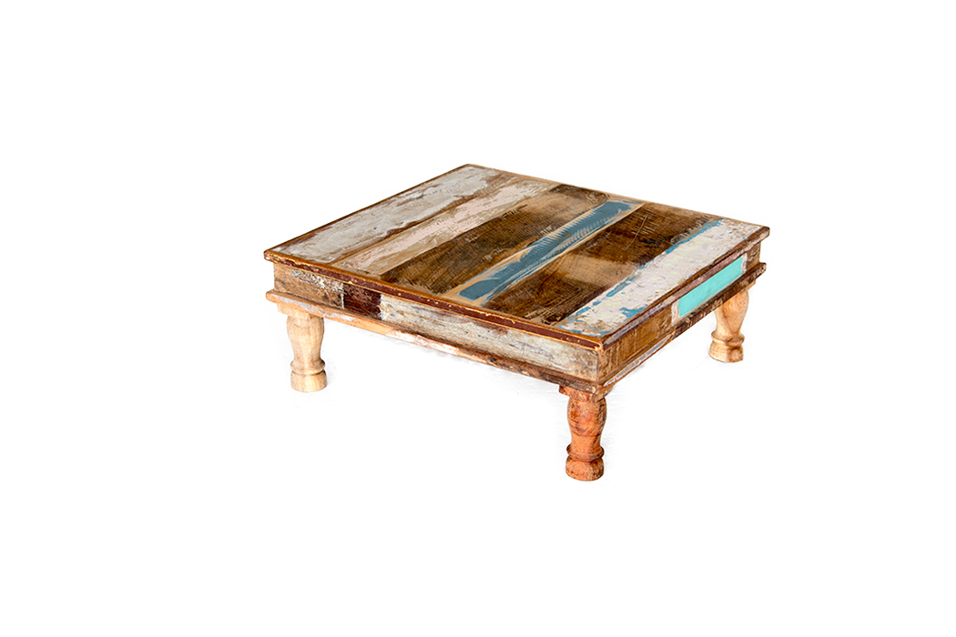 Recycled Wood Low Coffee Table L Gosto Algarve Interiores Art